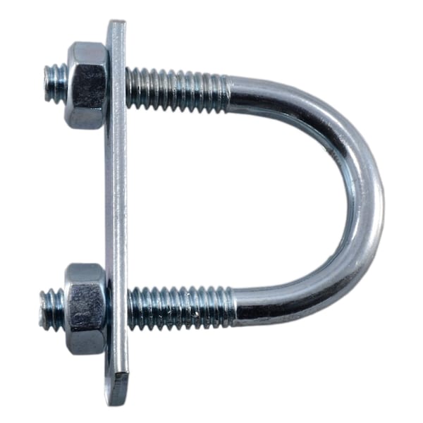 Midwest Fastener Round U-Bolt, 1/4"-20, 1 in W, 1-3/4 in H, Zinc Plated Steel, 10 PK 52259 - main